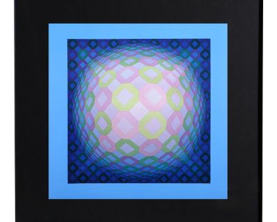 Victor Vasarely, Okta Pos, Offset Lithograph
