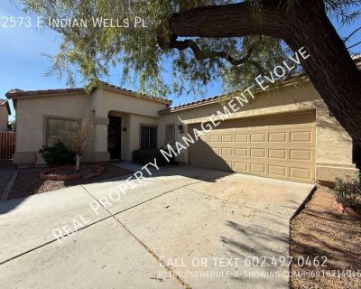 2573 E Indian Wells Pl. This well-kept Chandler home has 2 bedrooms, 2 bathrooms, and a versatile bonus room for an office, den, or guest room. Galley kitchen has ample cabinet-space, pantry, and includes all major appliances. Primary bedroom offers an ensuite bathroom with dual sinks and walk-in closet. Separate laundry room comes equipped with a washer and dryer. Attached garage and a lovely ...