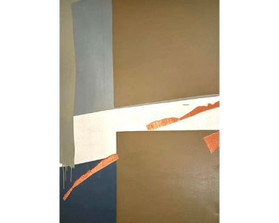 Mid Century Large Scale Oil Painting on Canvas by Barbara Beck 1965