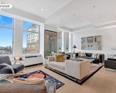 252 7th Ave Ph Q. Available fully furnished. Recently renovated penthouse duplex at the famed Chelsea Mercantile. This 3 bedroom/3 bath home encompassing 2250 square feet of interior space and 240 sf of exterior/terrace space. The main floor is designed for entertaining with an open living/dining area anchored by a gas fireplace and architecturally stunning staircase. A beautiful new kitchen fe...