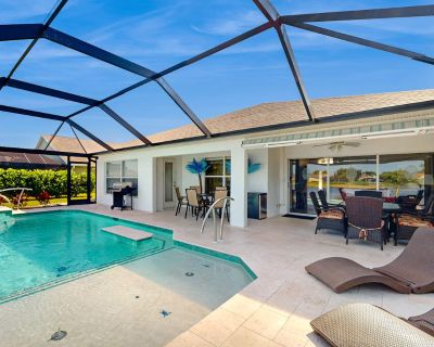 Avg / night: $353. Lakefront home with private heated outdoor pool, enclosed lanai, & central AC | Located in Fort Myers, FL | 4.67 Stars | 3 Bed, 2 Bath | No Pets. No pets. Max 6 guests. With an open layout, an enclosed lakefront lanai, and one-level living, get a taste of the Florida lifestyle at this comfortable home. Spend the day at the beach or exploring nearby nature preserves and state ...