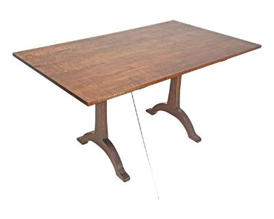 Vintage late 20th century studio craft Shaker dining table fashioned in tiger maple made the noted artisan Gary Adriance of South Dartmouth, MA. His studio and custom work is highly regarded by collectors and decorators for its fine craftsmanship and attention to period details.. Dimensions 59.75 W 34 D 29.75 H Styles Shaker Number of Table Leaves 0 Table Shape Rectangle Dining Table Base Legs ...