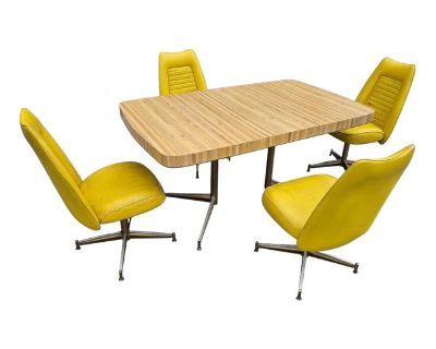 1970s Cal-Style Mid Century Dining Set of 5