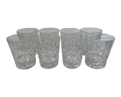 Classic Lismore Waterford Crystal Double Old Fashioned Cocktail Glasses. Generous set of 8. Perfect for your evening relaxation or your next party. Excellent condition. No chips or cracks. 4.5" H x 3.5" Diameter.. Dimensions 3.5 W 3.5 D 4.5 H Styles Traditional Brand Waterford Crystal Period 1980s Country of Origin United Kingdom Item Type Vintage, Antique or Pre-owned Shop Sustainably with Cha...