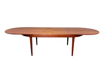 Restored Danish Teak Butterfly Leaf Expanding Dining Table by Arne Hovmand-Olsen for Mogens Kold