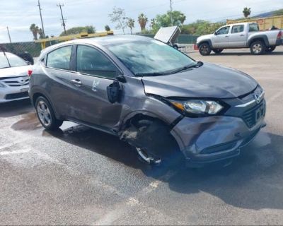 Salvage Gray 2018 Honda Hr-v Lx