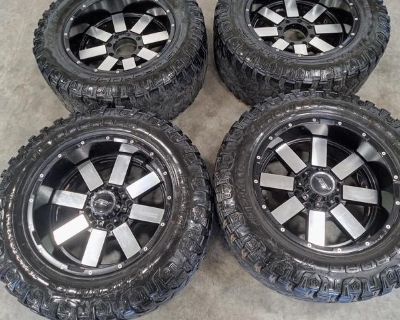 FORD F250 20 x 10 WHEELS WITH 35x12.5R20 HERCULES TIRES (4)