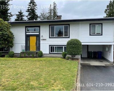 31907 Royal Cres. Bedrooms: 3 Bathrooms: 1 Pets: Small Pet w/ Approval No Smoking Utilities: Tenant to Pay 70% Available: Now One Year Lease Required Security Deposit: Half Month Rent Pet Deposit: Half Month Rent Upper family home with carport, shop with 220 power, fenced yard and good size garden shed. Home offers 3 bedroom 1 bathroom, den/office area plus dinning and living room. Separate lau...