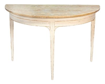 Pair of 19th Century Swedish Demi Lune Console Tables