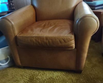 Free leather club chair