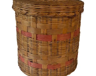 Vintage Large Lidded Basket