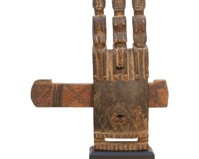 Antique African Bamana Three Guardian Door Lock