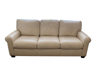 Contemporary American Leather Ivory Couch