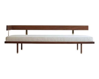 Mahogany and Brass Daybed by Harvey Probber, Circa 1950s