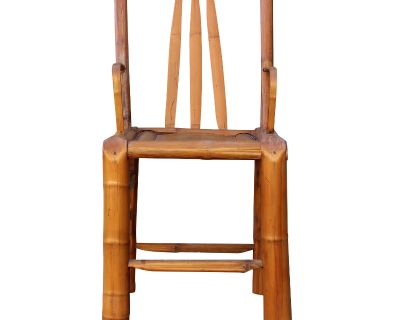 Chinese Zen Style Bamboo Reclining Arm Chair