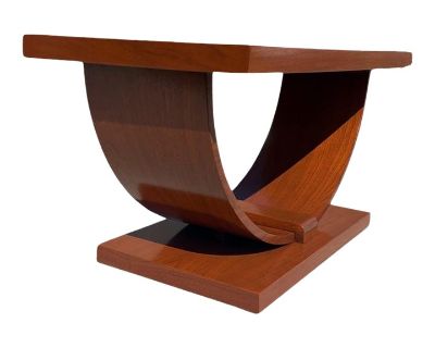 Vintage 1940s Art Deco Coffee Table Brazilian Rosewood Walnut Restored Streamline