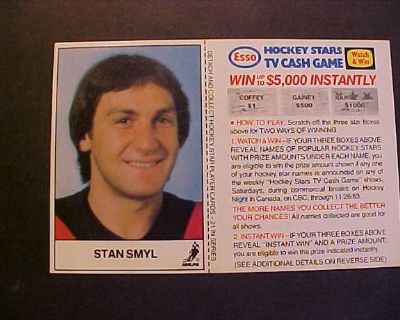STAN SMYL HOCKEY CARD