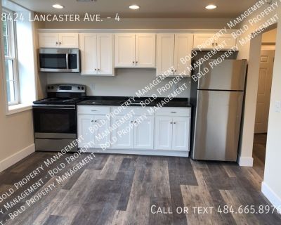 8424 Lancaster Ave.. Two bedroom 2nd floor apartment. Huge second story deck. This building has been completely renovated top to bottom. All units have new windows, new vinyl plank flooring, new kitchen with granite countertops and new stainless steel appliances, fresh paint. First floor units have their own laundry. Second floor units have a coin-op laundry in the building. Off street parking....