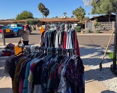 Garage sale: Clothing and Decor