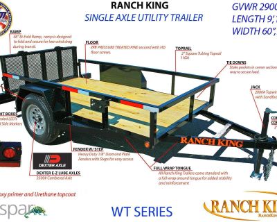 2025 Ranch King Trailers 9'x5' Single Axle w&sol;Folding Gate