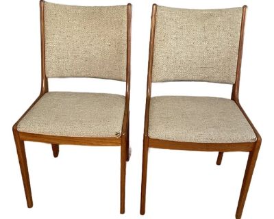 1960s Teak D-Scan Dining Chairs Denmark - Set of 2
