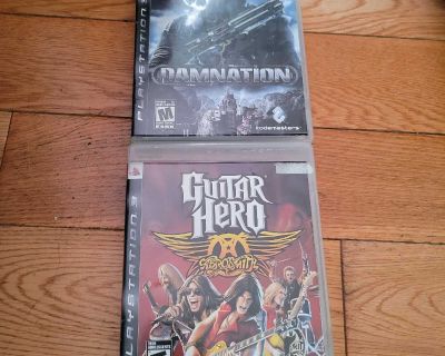 Damnation and Guitar Hero Playstation games