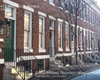 445 Whitridge Avenue. Live in the heart of Harwood/Charles Village, in a Fully renovated home with all new finishes! Apartment features: Hardwood floors, Large new double-pained windows, private yard and Patio for entertaining or early morning coffee. Ideal roommate layout! Excellent walk and cycle scores, convenient to JHU, shops and nightlife. Schedule your showing today! Includes brand new: ...