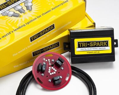 MOTORCYCLE TRI-SPARK ELECTRONIC IGNITION, MAGNETOS & CHARGE SYSTEM