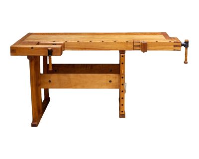Handmade Solid Maple Carpenter's Workbench C.1970