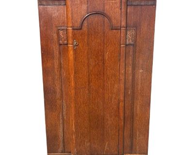Victorian English Armoire Wardrobe With Mirror