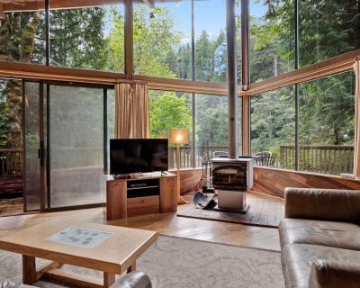 1 Bedroom 1.5BA Pet-Friendly Cabin Vacation Rental in Rustic River Paradise, Baring, WA