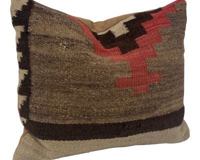 Vintage Native American Saddle Blanket Pillow