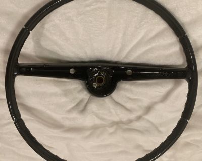 Restored OE Steering Wheel from a 1964 Impala, Black