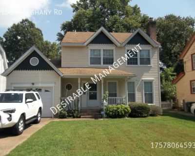 3 Bedroom 2BA 1500 ft Pet-Friendly Single-family home For Rent in Hampton, VA