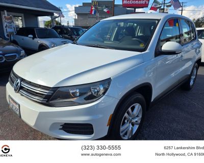 Mileage: 81,646. Year: 2014. Make: Volkswagen. Model: Tiguan. Trim: 2.0T S Sport Utility 4D. Auto, 6-Spd Tiptronic Spt transmission. Exterior: White. Interior: Black. Interior: AM/FM Stereo, Alloy Wheels, CD/MP3 (Single Disc), Rollover Protection, Power Steering, Dual Air Bags, Auto 6-Spd Tiptronic Spt, Daytime Running Lights, Electronic Stability Control, Power Windows, Side Air Bags, Keyless ...