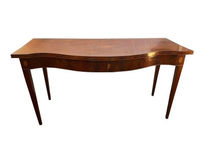 Early 19th Century Sheraton Period Breakfront Table Seashell Inlay All Original