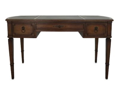 Attributed to Baker Furniture Leather Top Plat Desk
