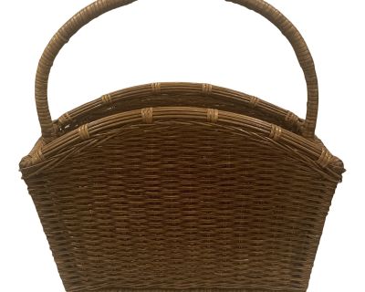 Vintage Wicker Magazine Basket