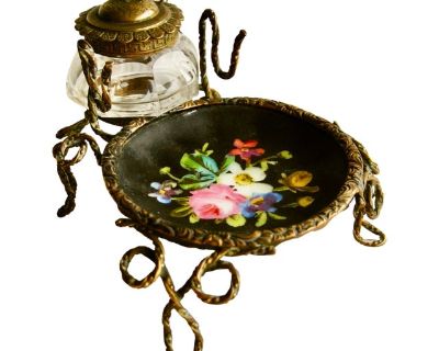 Mid 19th Century Old Paris Napoleon III Inkwell