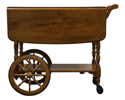 Ethan Allen Heirloom Nutmeg Maple Colonial Early American 42" Server Tea Cart 10-6085