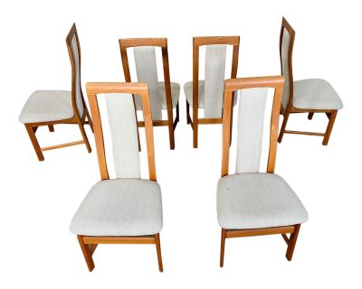 Set of 6 Mid Century Danish Modern Teak Dining Chairs by Nordic Furniture Markdale Ontario Canada