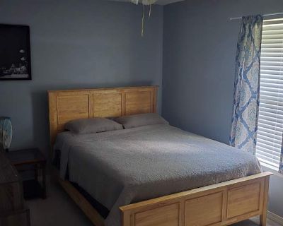 Available on: now. Furnished. Pet friendly. Parking available * Internet included * Accessible property * LGBTQ+ friendly * Dog friendly * Children friendly * Students welcome * 40+ years welcome. Wonderful yard and pool. Very relaxing with a Hammock. The area is right by everything in walking distance. Trails, restaurants, schools and soccer field. Also if your a bird or wild life person morni...