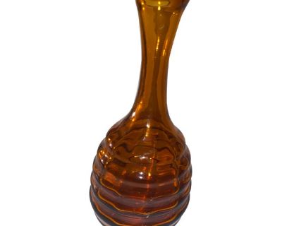 Vintage Blenko 64e Beehive Vase in Honey Color Mid-Sixties, Joel Myers