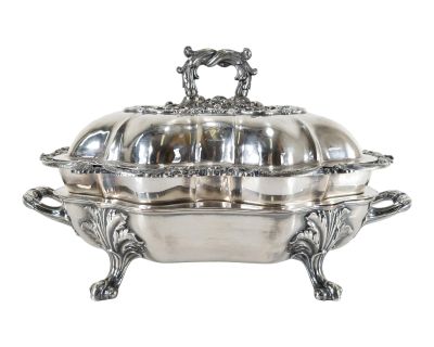 Mid 19th Century English Sheffield Walker Knowles Silverplate Food Warmer