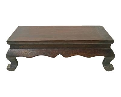 Chinese Brown Wood Rectangular Table Top Stand Display Easel