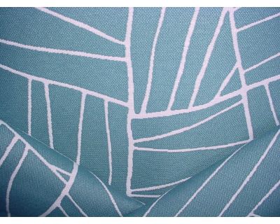 Thibaut W74663 Jordan Teal Geometric Plain Weave Upholstery Fabric- 2-5/8 yards