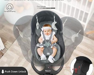 Electric Baby Swing for Infants, Portable Infant Swing 5-Speed