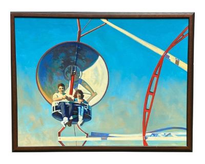 Vintage "Paratrooper" Carnival Ride Painting