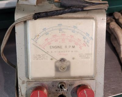Niehoff Tach T-31 Meter Engine Tester 4 6 8 cylinder RARE VINTAGE HOT ROD