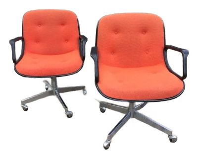 1970s Pair of Metalstand Company Chairs With Casters